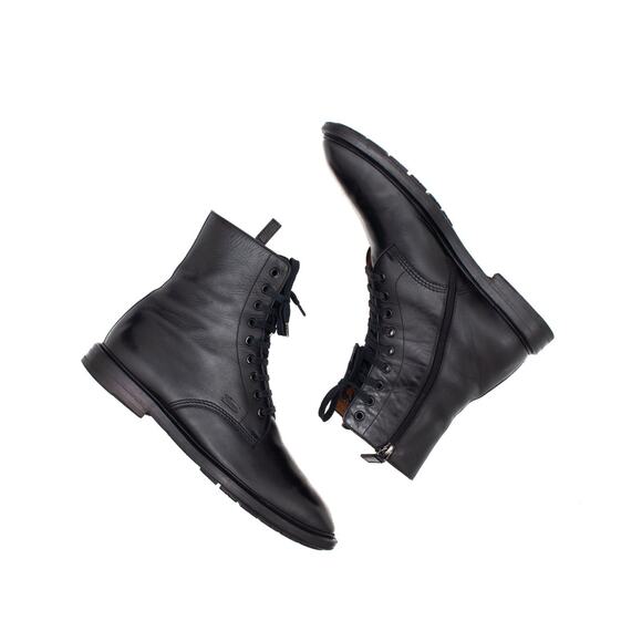 GUCCI Tom Ford Era Men\'s Leather Side-zip Combat Boot Black EU43.5/US10.5 main image 11